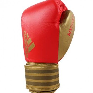 Боксерские перчатки Adidas Hybrid 200. Ярко красный, золотой(Р¤РѕС‚Рѕ 1)