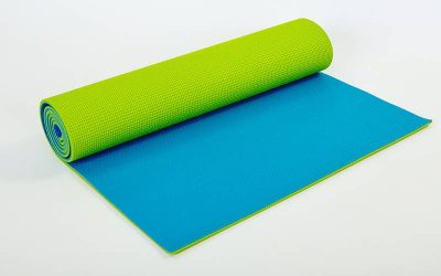 Коврик для йоги и фитнеса (Yoga mat) 2-х слойный PVC 6мм FI-5558-3 (1,73м x 0,61м x 6мм, салат-гол)(Р¤РѕС‚Рѕ 1)