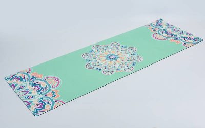 Коврик для йоги и фитнеса (Yoga mat) 2-х слойный замша, каучук 3мм FI-5662-11 (1,83мx0,61мx3мм, мят)(Р¤РѕС‚Рѕ 1)