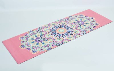 Коврик для йоги и фитнеса (Yoga mat) 2-х слойный замша, каучук 3мм FI-5662-6 (1,83мx0,61мx3мм, роз)(Р¤РѕС‚Рѕ 1)