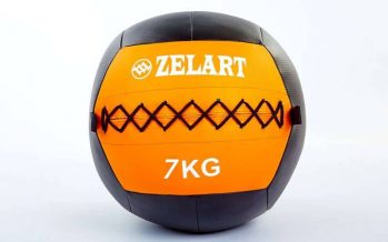Замовити Мяч медицинский (волбол) WALL BALL FI-5168-7 7кг (PU, наполнитель-метал. гранулы, d-33см, оранжевый)