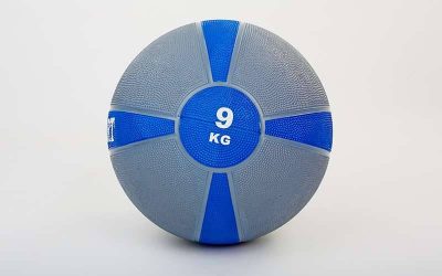 Мяч медицинский (медбол) FI-5122-9 9кг (резина, d-28,5см, серый-синий)(Р¤РѕС‚Рѕ 1)