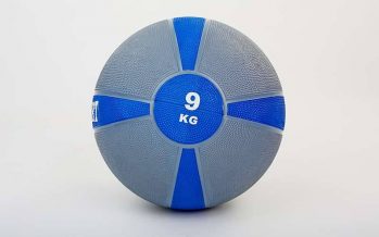 Замовити Мяч медицинский (медбол) FI-5122-9 9кг (резина, d-28,5см, серый-синий)