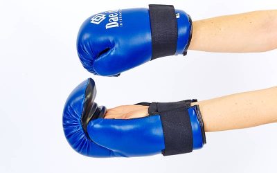Перчатки для тхэквондо ITF DAEDO MA-5475-B (PU, р-р S-L, синий)(Р¤РѕС‚Рѕ 1)