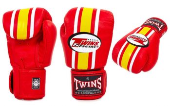 Замовити Перчатки боксерские кожаные на липучке TWINS (FBGV-3-RD)
